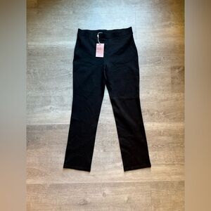 (NWT) Quince Ultra Stretch Ponte Straight Leg Black Pull On Pants Size S
